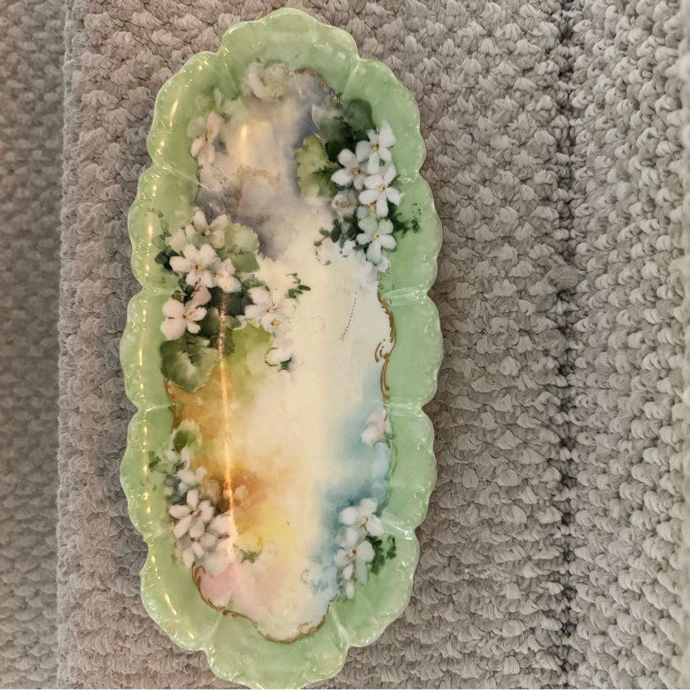Haviland White and Cream Porcelain Plate